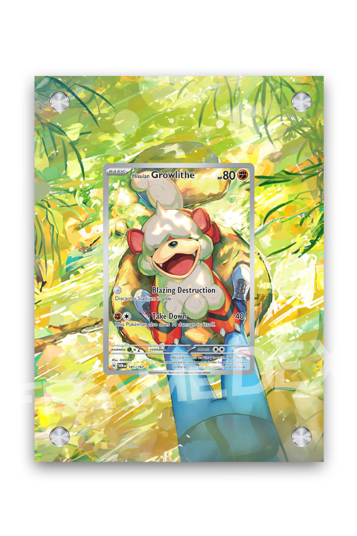 Growlithe di Hisui Illustrazione Speciale | Crepuscolo Mascherato - Framedex